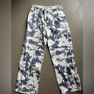 white and blue jeans